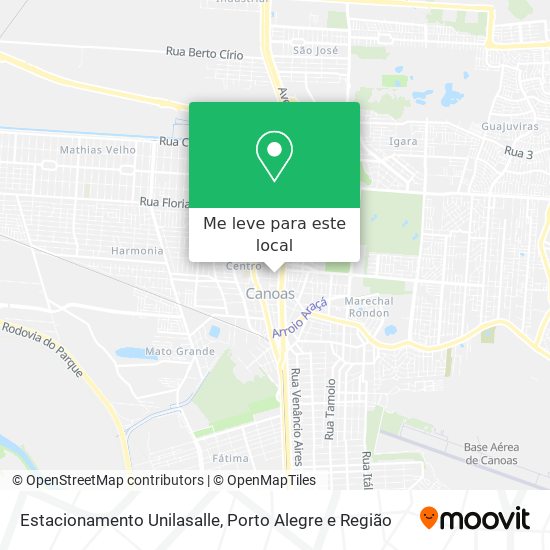 Estacionamento Unilasalle mapa