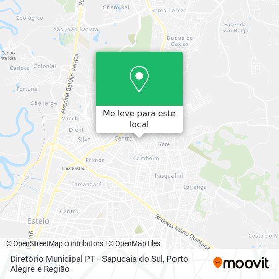 Diretório Municipal PT - Sapucaia do Sul mapa
