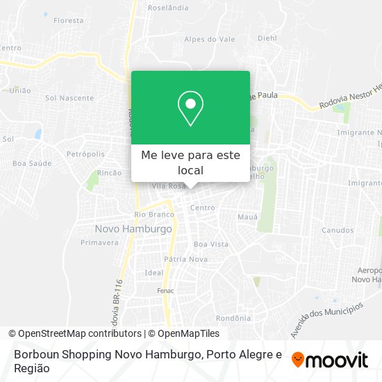 Borboun Shopping Novo Hamburgo mapa