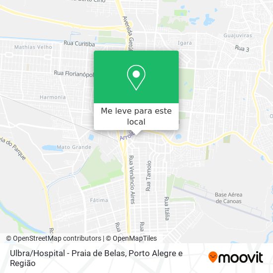Ulbra / Hospital - Praia de Belas mapa