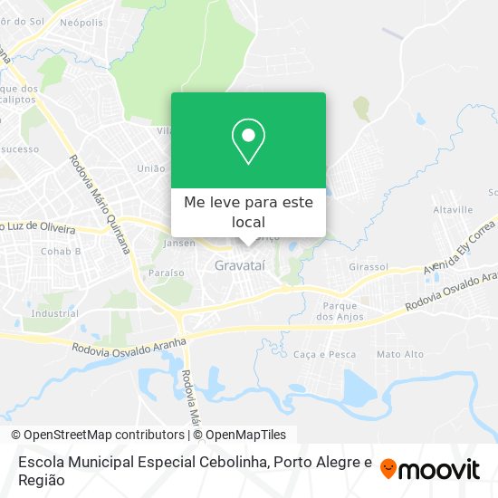 Escola Municipal Especial Cebolinha mapa
