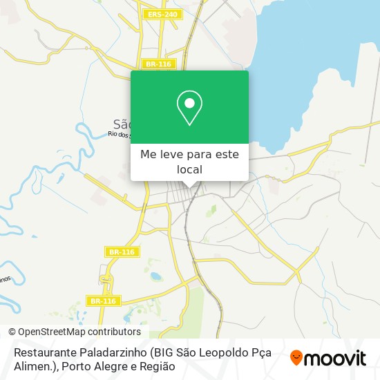 Restaurante Paladarzinho (BIG São Leopoldo Pça Alimen.) mapa
