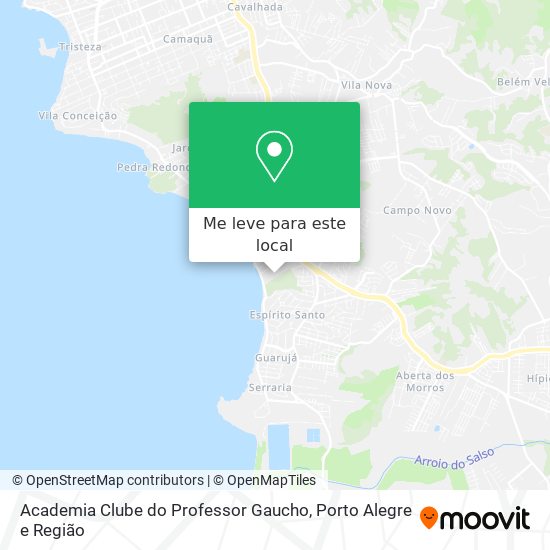 Academia Clube do Professor Gaucho mapa