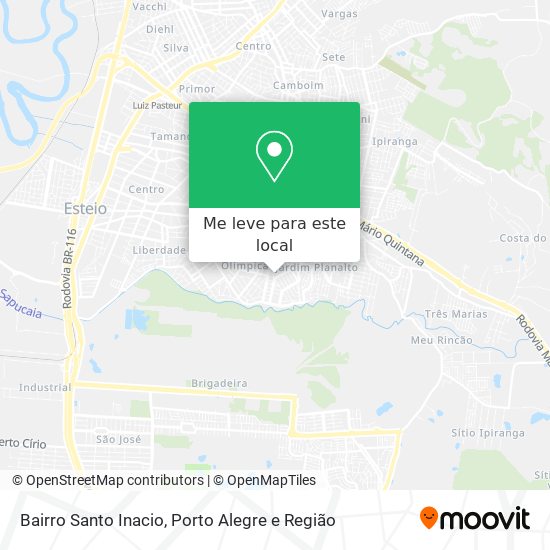 Bairro Santo Inacio mapa