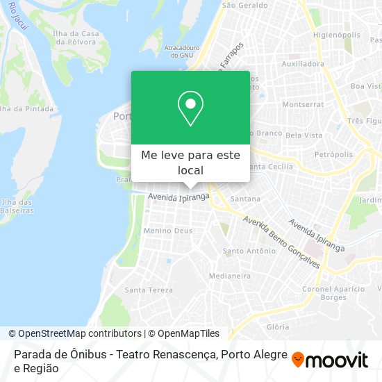 Parada de Ônibus - Teatro Renascença mapa