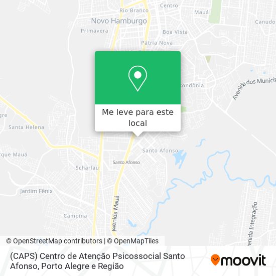 (CAPS) Centro de Atenção Psicossocial Santo Afonso mapa