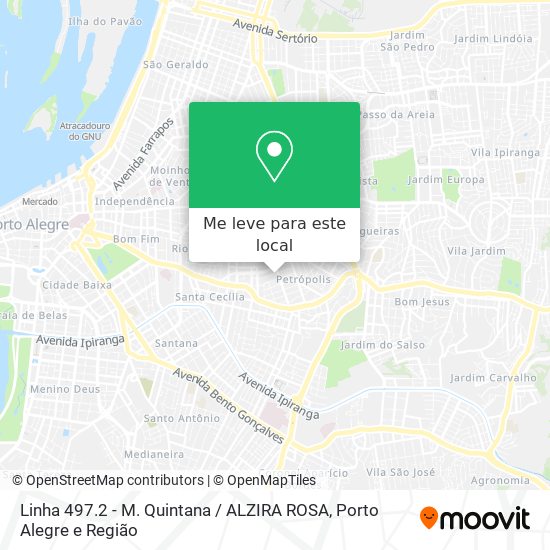 Linha 497.2 - M. Quintana / ALZIRA ROSA mapa
