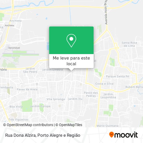 Rua Dona Alzira mapa