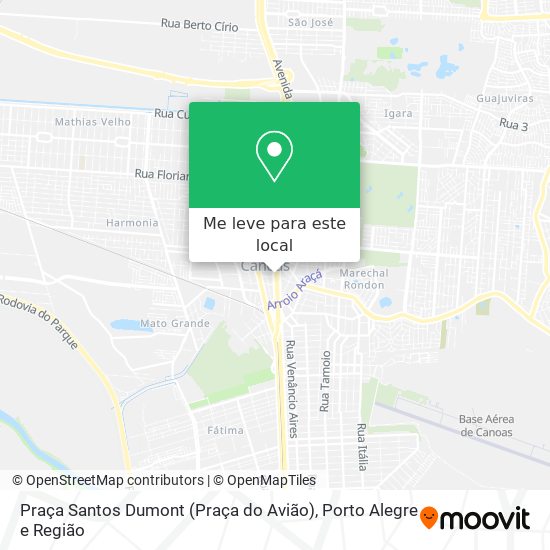 Praça Santos Dumont (Praça do Avião) mapa