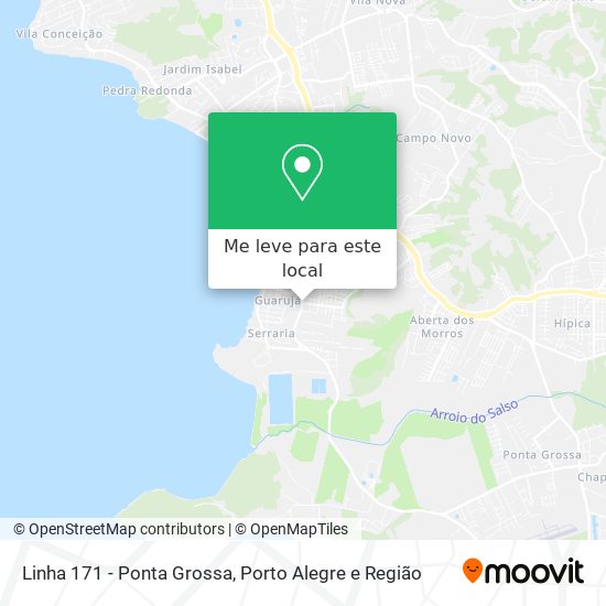 Linha 171 - Ponta Grossa mapa
