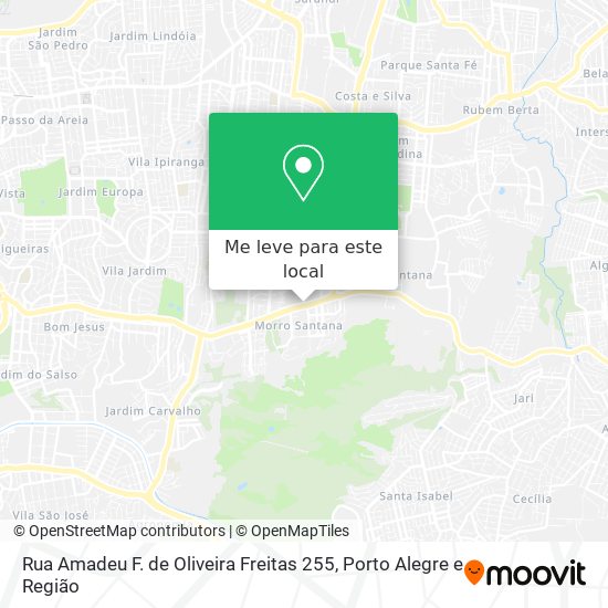 Rua Amadeu F. de Oliveira Freitas 255 mapa