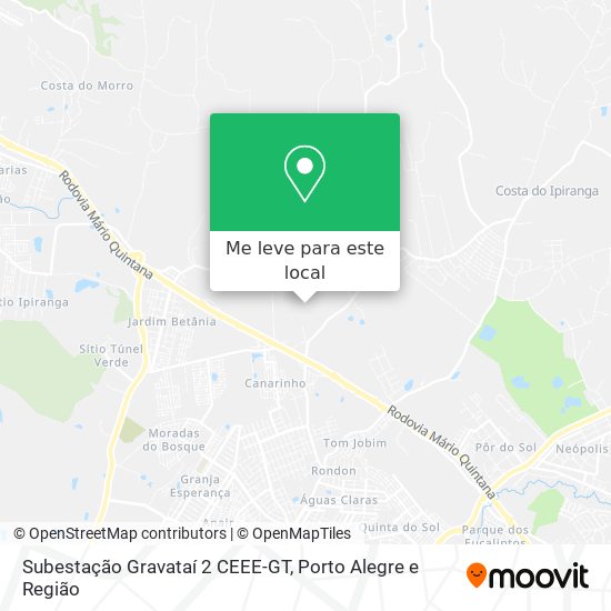 Subestação Gravataí 2 CEEE-GT mapa