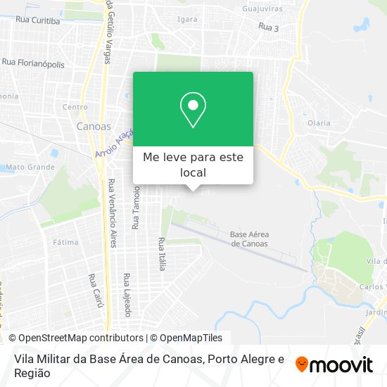 Vila Militar da Base Área de Canoas mapa