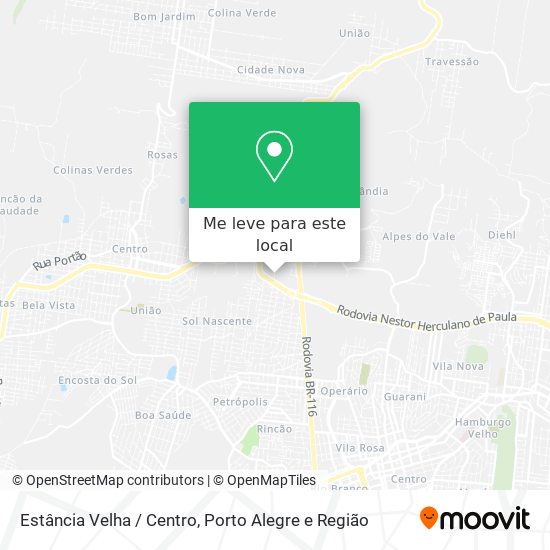 Estância Velha / Centro mapa