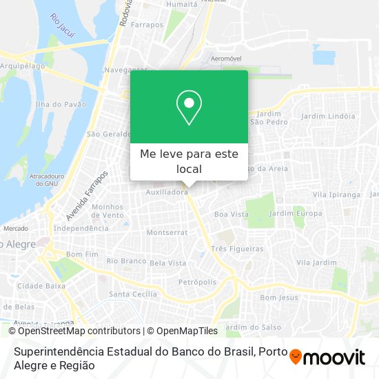 Superintendência Estadual do Banco do Brasil mapa