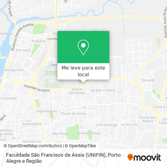 Faculdade São Francisco de Assis (UNIFIN) mapa