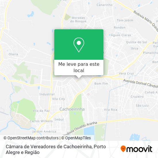 Câmara de Vereadores de Cachoeirinha mapa