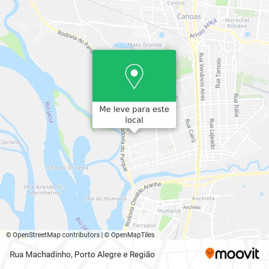 Rua Machadinho mapa
