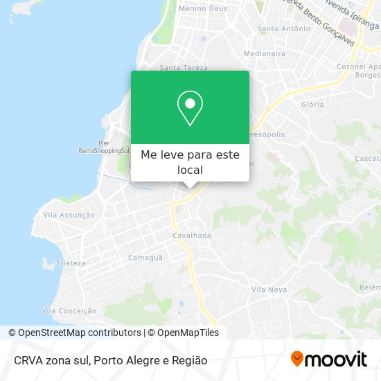 CRVA zona sul mapa