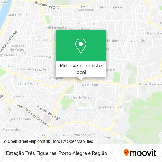 Estação Três Figueiras mapa