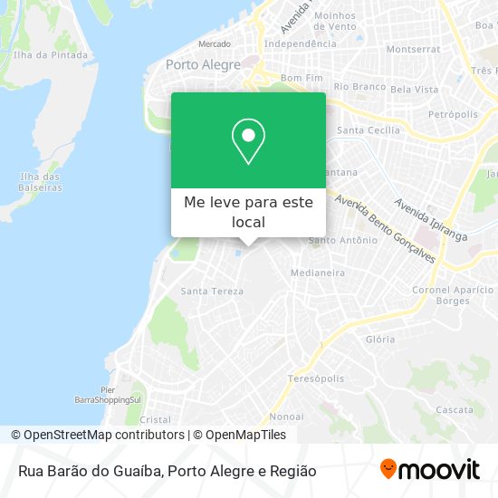 Rua Barão do Guaíba mapa