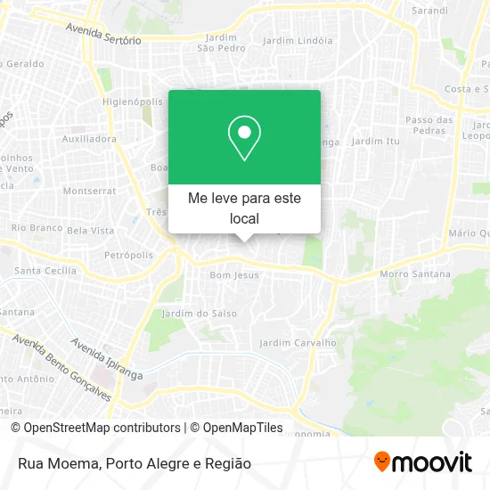 Rua Moema mapa