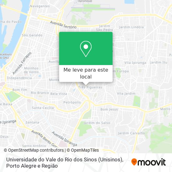 Universidade do Vale do Rio dos Sinos (Unisinos) mapa
