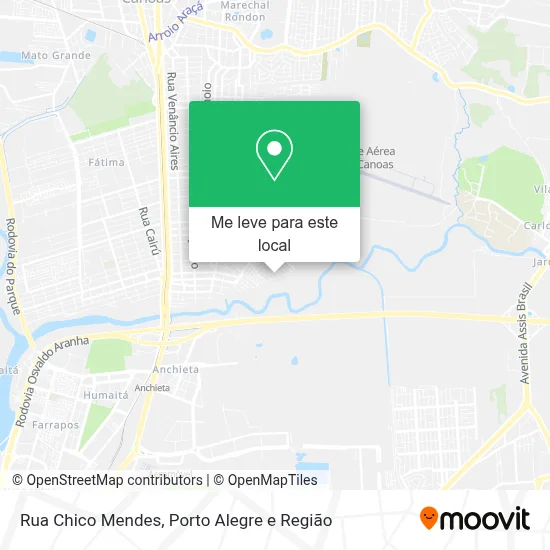 Rua Chico Mendes mapa