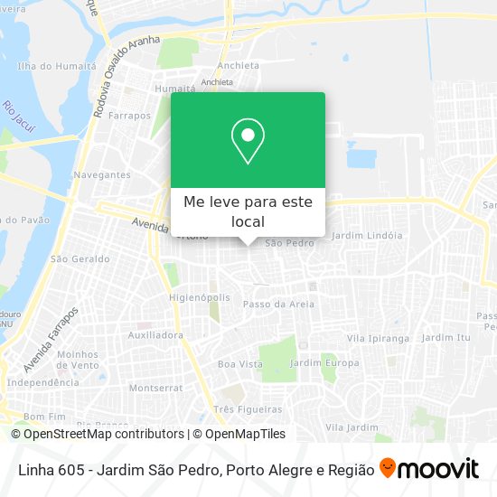 Linha 605 - Jardim São Pedro mapa