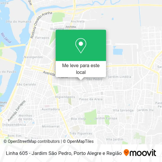 Linha 605 - Jardim São Pedro mapa