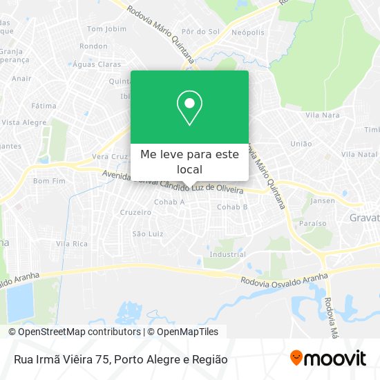 Rua Irmã Viêira 75 mapa