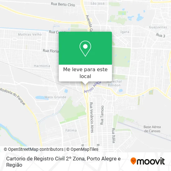 Cartorio de Registro Civil 2º Zona mapa