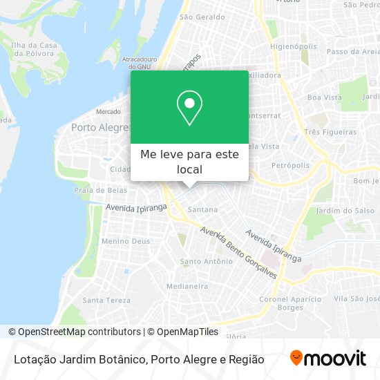 Lotação Jardim Botânico mapa