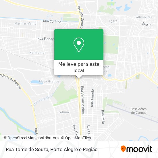 Rua Tomé de Souza mapa