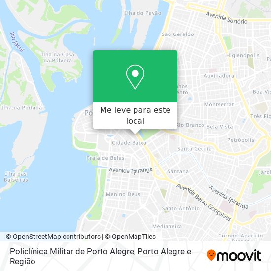 Policlínica Militar de Porto Alegre mapa