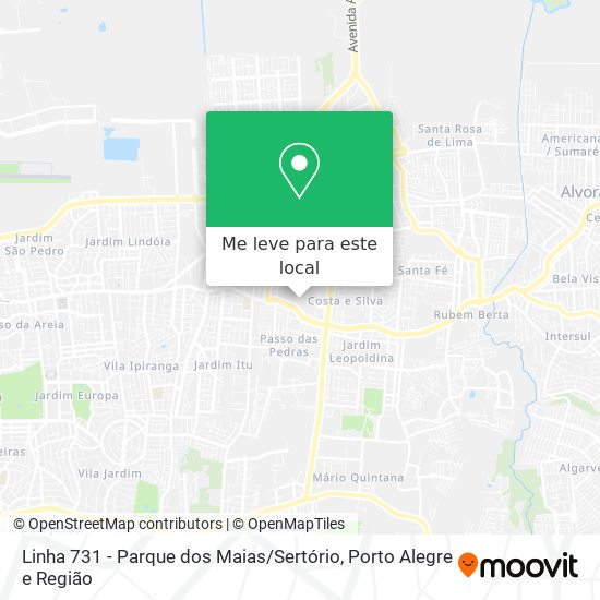 Linha 731 - Parque dos Maias / Sertório mapa