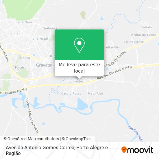 Avenida Antônio Gomes Corrêa mapa