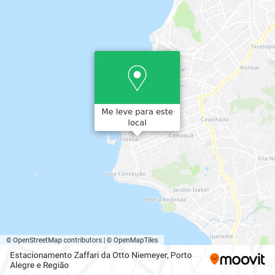 Estacionamento Zaffari da Otto Niemeyer mapa