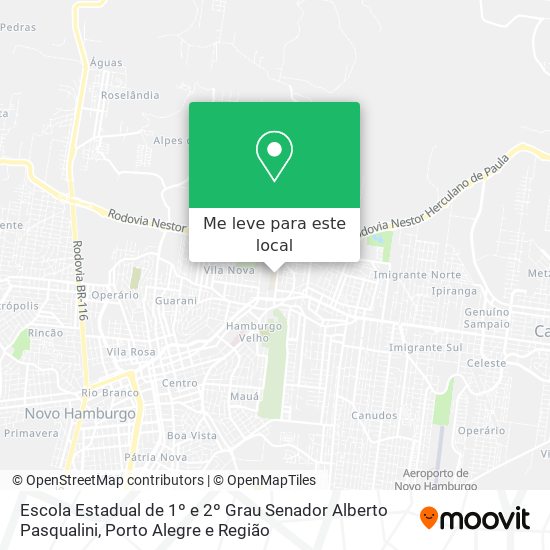 Escola Estadual de 1º e 2º Grau Senador Alberto Pasqualini mapa