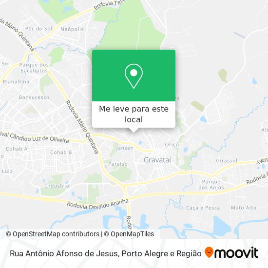 Rua Antônio Afonso de Jesus mapa