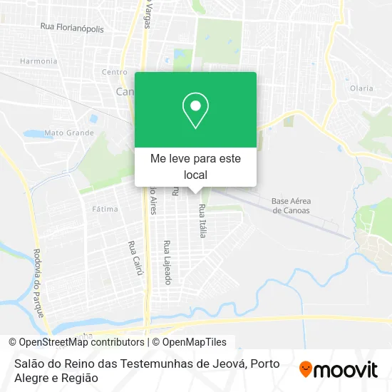 Salão do Reino das Testemunhas de Jeová mapa