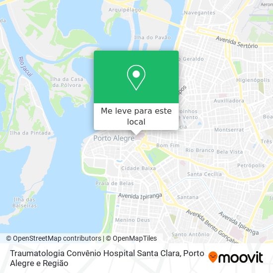Traumatologia Convênio Hospital Santa Clara mapa
