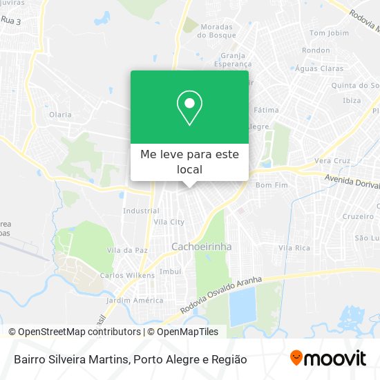 Bairro Silveira Martins mapa