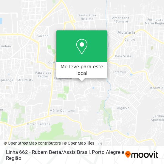 Linha 662 - Rubem Berta / Assis Brasil mapa