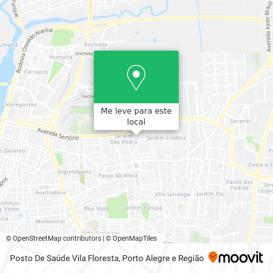 Posto De Saúde Vila Floresta mapa