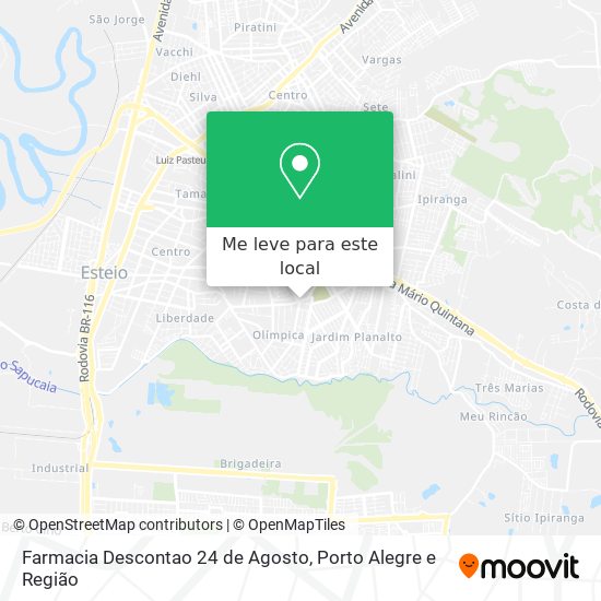 Farmacia Descontao 24 de Agosto mapa