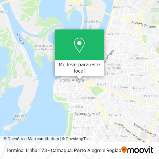 Terminal Linha 173 - Camaquã mapa