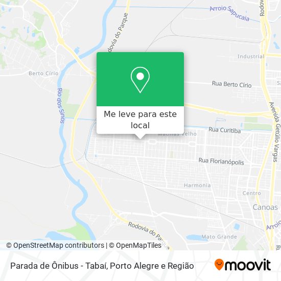 Parada de Ônibus - Tabaí mapa