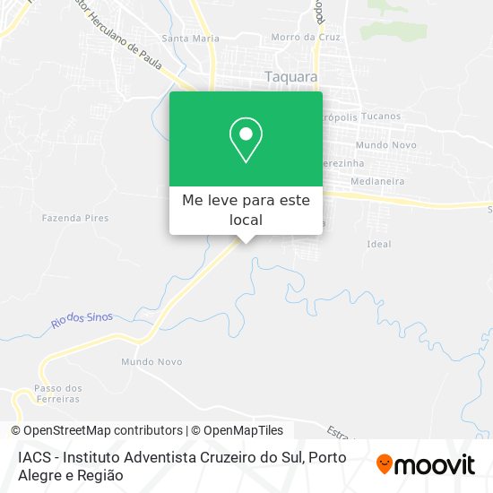 IACS - Instituto Adventista Cruzeiro do Sul mapa
