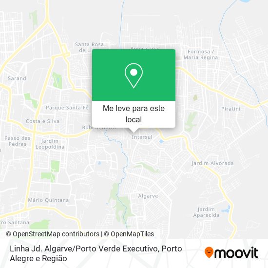 Linha Jd. Algarve / Porto Verde Executivo mapa